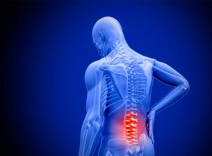 Back pain in the lumbar region