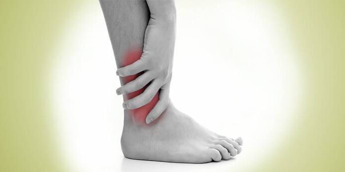 leg pain with arthrosis of the ankle